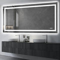72X36 LED Bathroom Mirror with Lights, Anti-Fog, Dimmable, Backlit + Front Lit, Smart Bathroom Vanity Mirror, Memory Function, Shatterproof, Tempered Glass (Horizontal/Vertical)