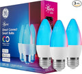 GE Cync Smart LED Light Bulbs, Color Changing Decorative Light Bulbs, Indoor WiFi Lights, Matter Compatible, Compatible with Alexa and Google Home, Medium Base (3 Pack)
