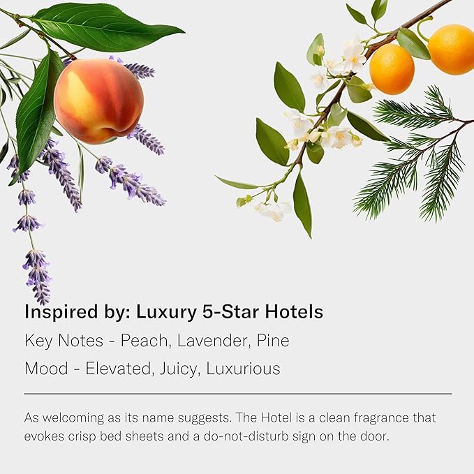 AromaTech The Hotel Aroma Essential Oil Blend: Luxury Hotel Inspired Aromatherapy with Lemon, Lavender, Peach & Pine for Ultrasonic Diffusers & Nebulizers (500 mL, The Hotel)