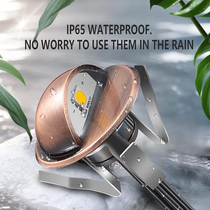 LED Stair Light Low Voltage Waterproof IP65 Outdoor 1-2/5" Recessed Wood LED Deck Lighting Yard Garden Patio Step Landscape Pathway Decor Lamp (20pcs, Cold White)
