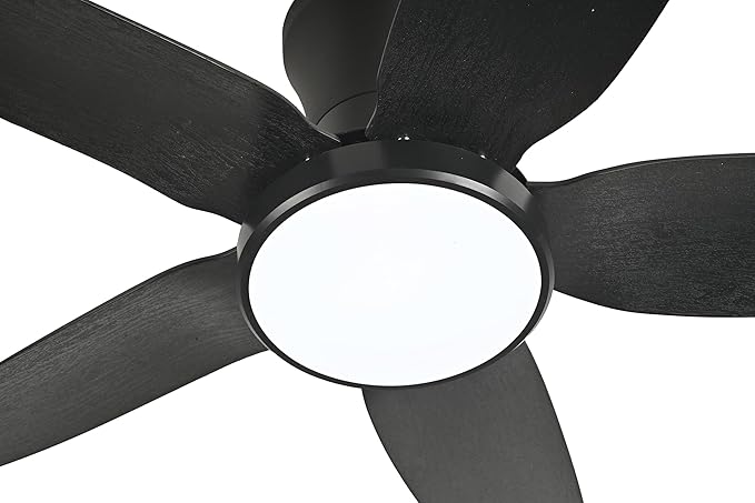 Ceiling Fans with Lights, Low Profile Ceiling Fan Light and Remote/APP Control, 6 Speeds Adjust, LED Dimmable 3 Color Changing, Modern Flush Mount Fandelier Ceiling Fan for Bedroom