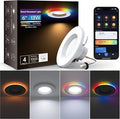 Grace Smart Recessed Lighting 6 Inch, RGBCW LED Can Lights with Night Light, Retrofit Downlight Works with Alexa/Google, 2700K-6500K Dimmable Color Changing Ceiling Light for Bedroom Living Room,4pack
