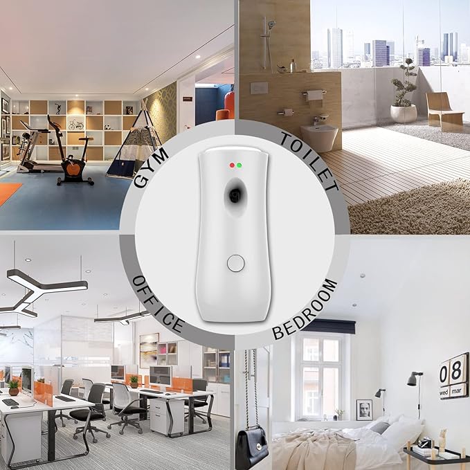 Automatic Air Freshener Dispenser, Wall Mounted/Standing Air Freshener Spray Dispenser, Aerosol Fragrance Machine is Suitable for Hotel, Bedroom, Bathroom,Office, Commercial Place(White-01)