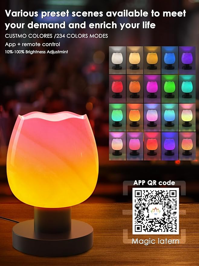 5V Low-voltage Smart LED Light Bulb, Dimmable E26 Screw Base Bulb with Remote Control, 72 Colorful Beads 16 Million Colors 10W Light Bulb with APP Control & Music Sync & Timer for Bedroom Lamp(2-Pack)