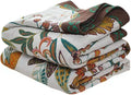 Premium Bed Throws- Boho Throw Blanket 80”x 90”,100% Cotton Ultra Soft Rustic Quilt Summer Blanket Travel Muslin Blanket Home Decor Large Bed Blankets All Season Throws for Women Mom