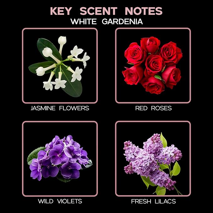 LOVSPA White Gardenia Diffuser Oil - Luxury Essential Oils for Diffuser Refill & Air Freshener Room Spray - Long-Lasting & Natural Home Fragrance, Scented Oil for Diffusers, USA Made, 4oz