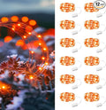 HXWEIYE 12 Pack Fairy Lights Battery Operated, 7ft 20LED Mini Twinkle String Light for Mason Jar DIY Wedding Table Centerpieces Party Bedroom Christmas (Orange)