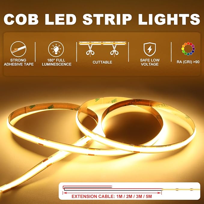 Smart Motion Sensor Staircase LED Strip Lights Kit, Intelligent 16-Step Light Controlled by APP & Remote(Not Include Battery) with 3000K Strips for Indoor Lighting