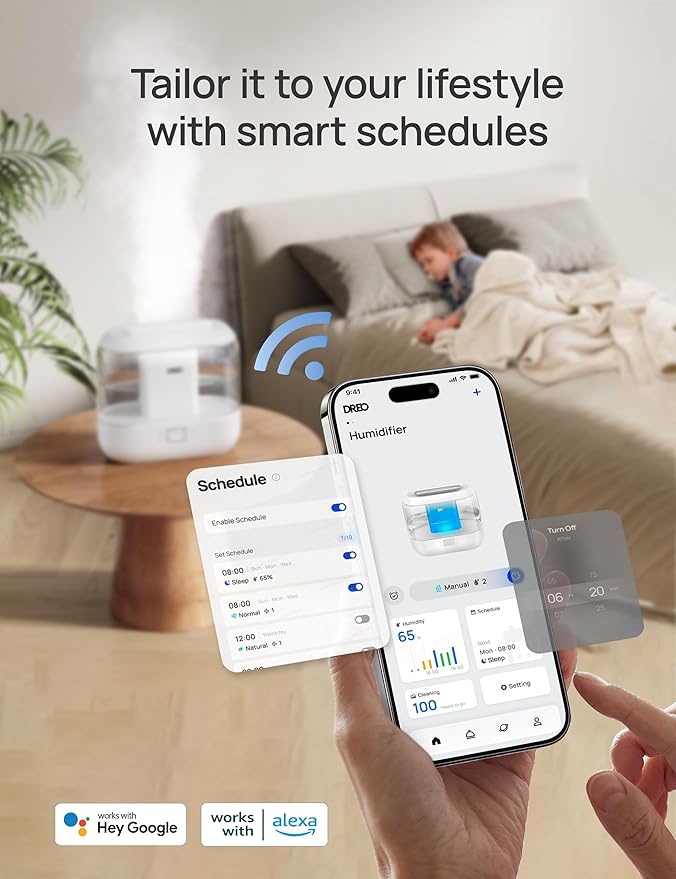 Dreo Smart Humidifier & Humidifiers for Bedroom