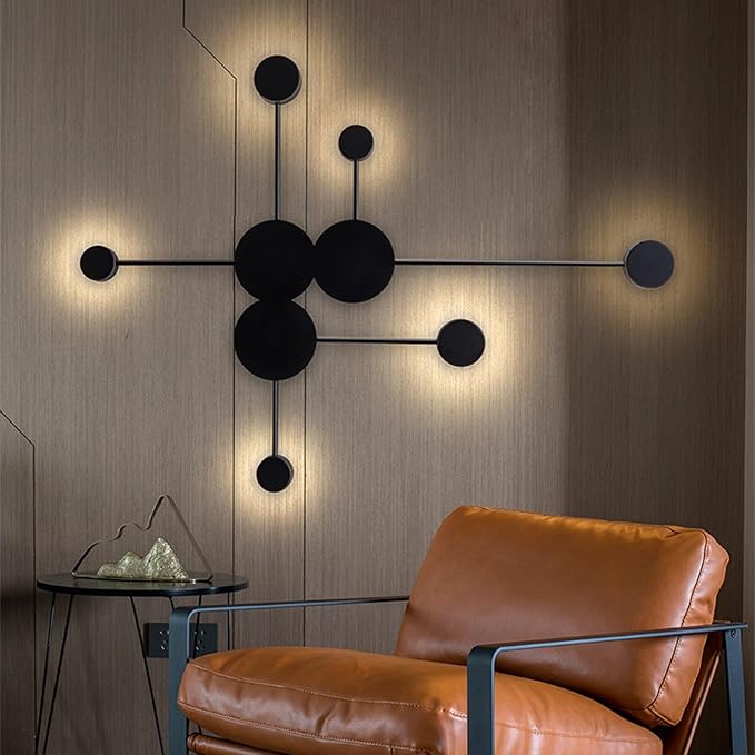 Lights LED Modern Indoor Nordic Circle Background Creatively Decorative Acrylic for Living Room Bedroom