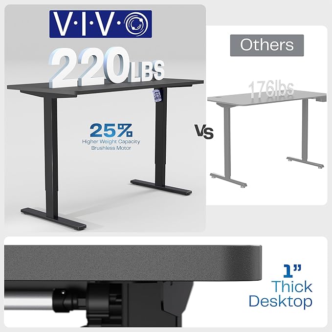 VIVO Electric 55 x 28 in Standing Desk, Memory Height Adjustment, 1B Series, Holds 220 lbs, One-Piece Reclaimed Wood Top, Gray Frame, DESK-KIT-1G55P