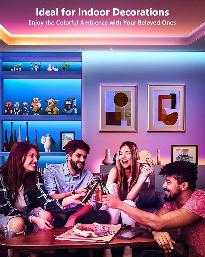 KUMQUAT RGB LED Strip Lights TV Backlight 5V USB Multicolor LED Light Strips 6.56ft/2M Color Changing Strip Kit with Remote for TV PC Mirrow Party Decoration Mood Lighting