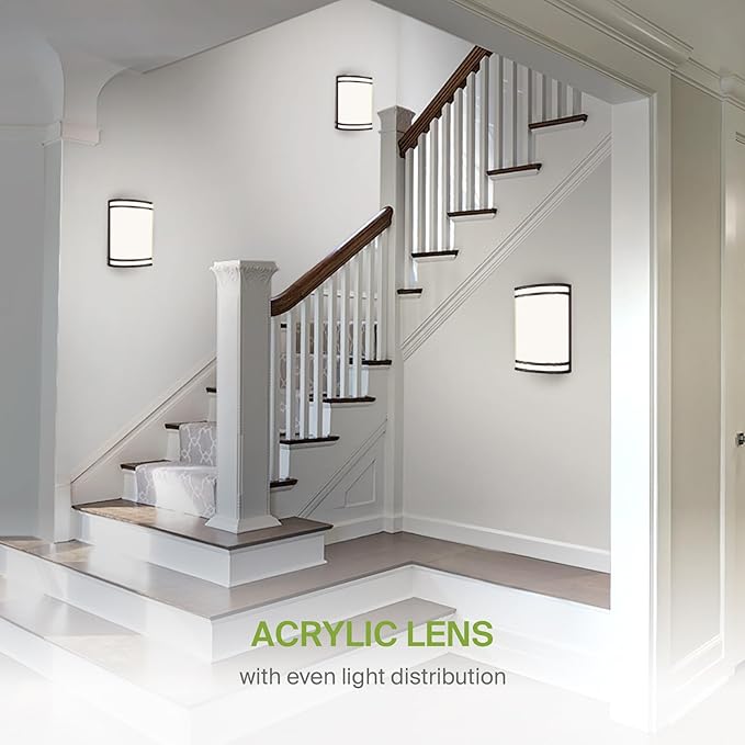 ASD LED Indoor Wall Mount Light Fixture - 10 Inch 15W Modern Interior Oil Rubbed Bronze Dimmable Wall Sconce Light - ETL 3000K 4000K 5000K Adjustable - Hallway, Bedroom LED Wall Lights, 4 Pack