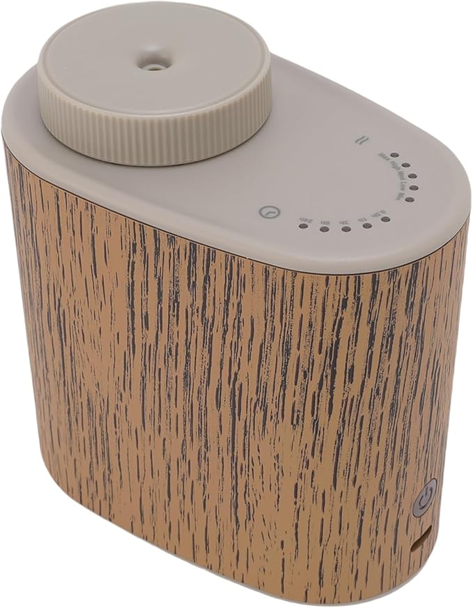 Jiawu Essential Oil Diffuser, Waterless 60ML Smart Aromatherapy Diffuser, Smart Scent Air Machine with APP Control for Bedroom, Living Room, Car, Office (Wood Grain)