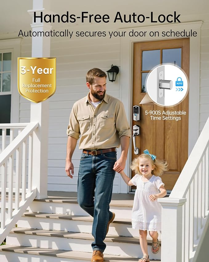 WiFi Smart Lock for Front Door – Firstriver Keyless Entry Electronic Deadbolt with Biometric Fingerprint & Digital Keypad Built-in Wi-Fi App Control Auto Lock Compatible with Alexa & Google Assistant