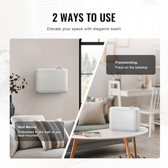 HVAC Scent Air Machine, 850ml 5000sq.ft Bluetooth Smart Diffuser with Cold Air Technology, Waterless Essential Oil Aromatherapy for Large Office, Hotel, Spa & Home