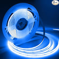 iNextStation 16.4ft/5M Bule COB LED Light Strip, DC12V CRI 93+ Light Strip for TV, 8mm Width LED Tape Lights, LED Strip Lights for Bedroom, Kitchen, Cabinet, Stage, Home DIY Lighting Decor(No Plug)