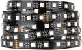 BTF-LIGHTING 5050 RGBW RGB+Warm White(2700K-3000K) 4 Colors in 1 LED Tape Light DC24V 5m 16.4ft 60LED/m Multi-Colored IP30 Black 12mm PCB for Bedroom Kitchen Home Decoration(No Adapter or Controller)