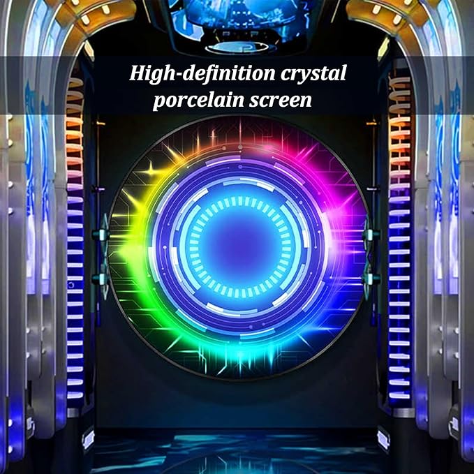 DAJIAYIQI LED Light Decor Wall Art, 3D Wall Sculpture Decoration with Aluminum Frame, Full-screen LED Illuminated Panel, Technological Glowing Wall Art for Bars Hotels E-sports Room(A,70cm)