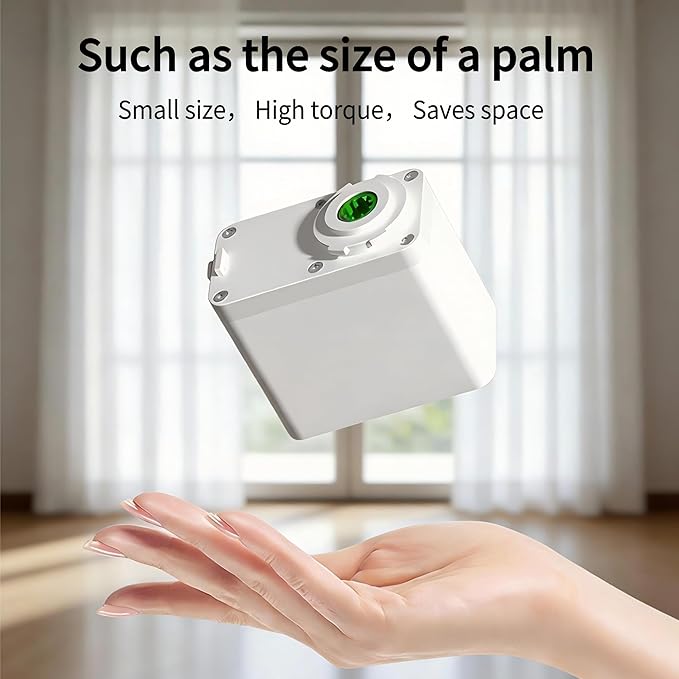 Mini Zigbee Motor with Plug for Smart Curtain Track System, Motorized Curtains with Remote Control, Compatible with Alexa,Google and Siri