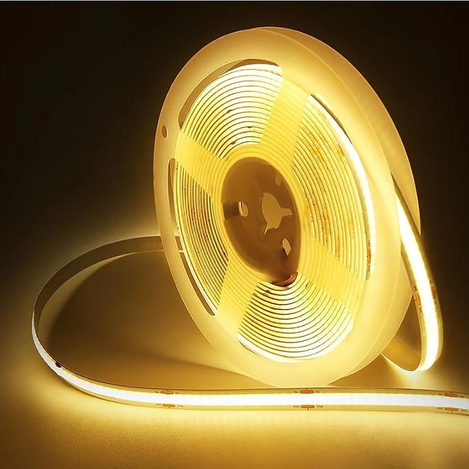 5V USB COB Led Strip Light White/Red/Green/Pink/Ice Blue/Yellow 300 Leds Flexible Ribbon DC Night Lamp TV Backlights Home Decor for Under Cabinet Kitchen Living Room Shelving (Natural White, 2M)