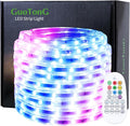 LED Rope Lights 50ft/15m RGB Dimmable Strip Lighting Kit, Flexible 450 LED, 110V, Waterproof, Male and Female connectors, Power Plug Built-in Fuse Design, Infrared Remote Control