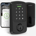 Kwikset Aura Reach Smart Lock Matter Over Thread and Bluetooth Enabled Keyless Entry Door Lock Deadbolt, BHMA Certified, Proximity Wakeup, Geofence Auto-Unlock Matte Black