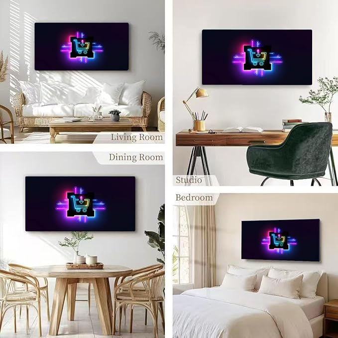 Wibinuki Wall Art Wall Decor Wall Paintings Online shopping on circuit board for Living Room Bedroom Bathroom Home Decor Can Be Hung Directly 20"x 40"