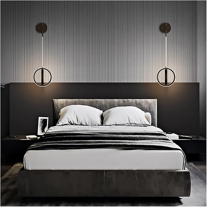 Modern Minimalist LED Wall Lamp Home Indoor Decor Wall Sconce for Living Room Bedroom Bedside Lustres Backgroud Light Decoration,Natural Style