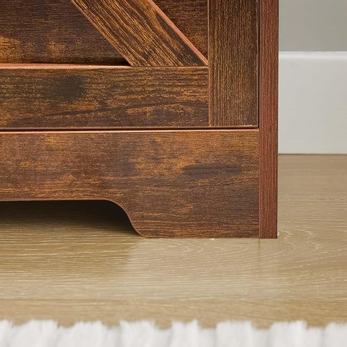 Shoe Storage Bench with 2 Flip Drawers, Entryway Bench with Removable Cushion, Hallway & Mudroom Organizer with Seat, Front Door Shoe Rack Cabinet, Brown