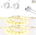 USB C 12V LED Strip Lights 16.4ft, Bright Under Cabinet Lighting for Kitchen, TV Backlight & RV Camper, Flexible Tape Light for 3D Printer & Desk