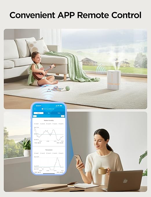 GoveeLife Smart Humidifier 4.5L for Bedroom Large Room & Smart Pool Thermometer
