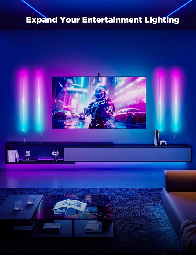 Govee RGBIC LED Lights, Wi-Fi Smart Home Creative Wall Lights with Music Sync, Compatible with Alexa Google Assistant for Indoor Gaming Decor