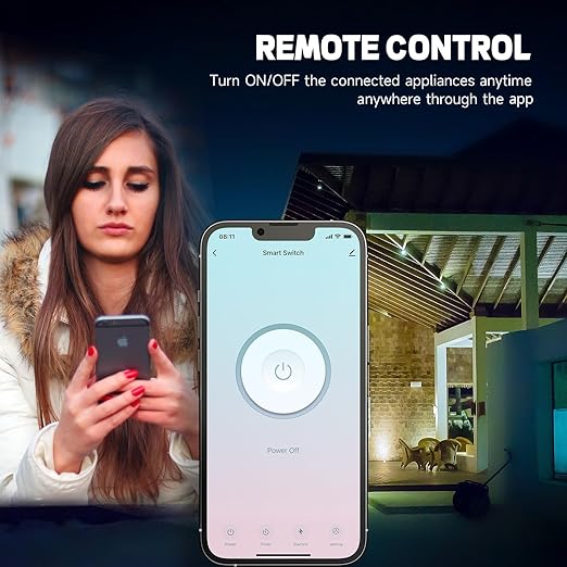 Smart Wall Outlet, Smart Tamper Resistant Outlet Compatible with Alexa and Google Assistant, Remote Control, ETL & FCC Approvel Samrt Receptacle, Requires 2.4 GHz Wi-Fi, No Hub Required, 4Pack