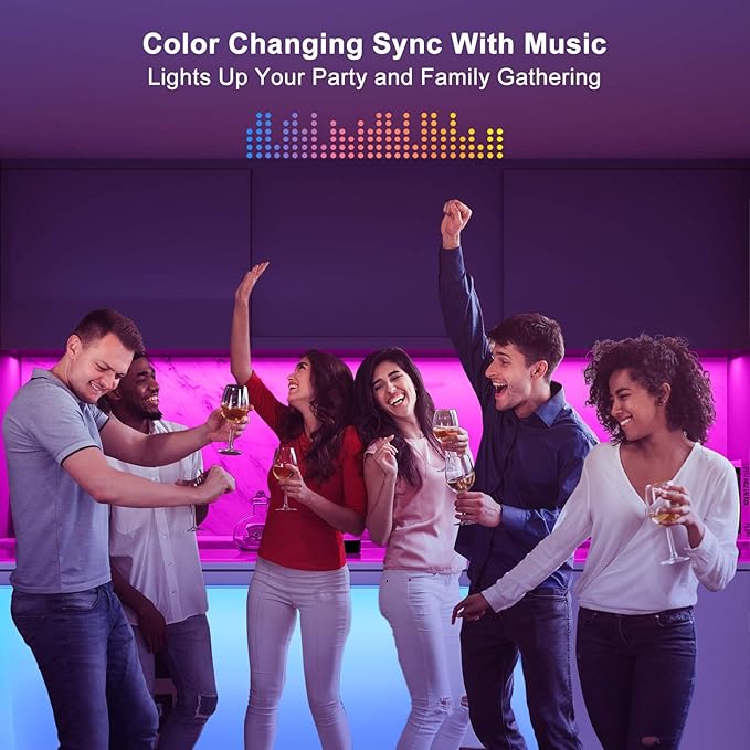 RGB LED Strip Light Controller, with APP, Music Sync and IR Remote, with Unlimited Colors and Pin Modify Feature Compatible with 5V-24V All 4-pin 10mm RGB LED Strip via Bluetooth Connection