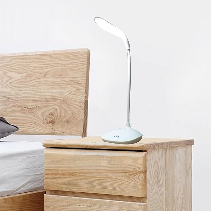 Adjustable LED Desk Lamp with 3 Brightness Levels | Eye Caring 3000K - 6000K USB Reading Light for Home & Office Study