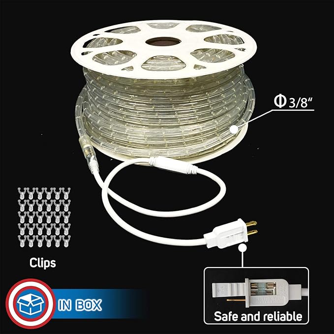 Russell Decor 200ft/60m Led Rope Lights Lamps Kit Indoor Outdoor Decorative Lighting for Saint Patrick's Day Party Wedding Backyard Patio Deck Bright Flexible String Tube Lights Waterproof- Green