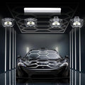 Hexagon LED Garage Light Short Tube Accessory Kit | Includes 440mm (17.3-inch) Short Tube, 2 x 120° Two-Way Connectors, 2 x 120° Y Connectors