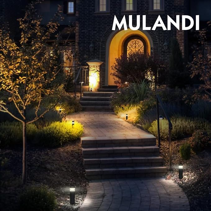 Smart WiFi/BLE LED Pathway Lights (4 Pack) - APP Controlled Color Changing Low Voltage Outdoor Landscape Lighting, Music Sync, 12V Die-Cast Aluminum Bollard Lights for Garden