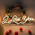 I Love You LED Neon Sign for Wall Decor USB Adjustable Brightness Living Room Bars Barbers Pub Wedding Party Salon Club Gatherings Gaming Room Man Cave Halloween Christmas Birthday Art Wall Decor