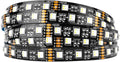 BTF-LIGHTING 5050 RGBW RGB+Warm White(2700K-3000K) 4 Colors in 1 LED Tape Light DC12V 5m 16.4ft 60LED/m Multi-Colored IP30 Black 12mm PCB for Bedroom Kitchen Home Decoration(No Adapter or Controller)