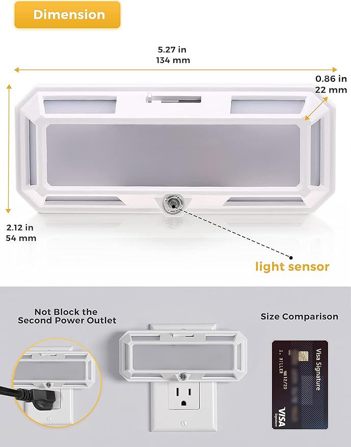 L LOHAS LED Super Bright Night Light, Night Lights Plug into Wall [2 Pack], 0-250LM LED Night Light with Light Sensor, 2W Dimmable Nightlight, Soft White 3000K for Bathroom, Adults Kids Room, Stairway