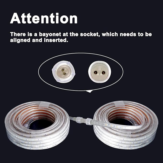 20ft LED Light Strip Kit, Waterproof 6000K Daylight White, 110V, Flexible SMD 2835 LEDs, UL-Listed Power Supply – Ideal for Indoor/Outdoor Deck, Patio, Christmas & Camping Decor