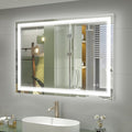 OKPAL 40x30 LED Bathroom Mirror with Lights, Anti-Fog Lighted Bathroom Mirror, Dimmable Lighted Mirrors for Bathroom Wall, LED Vanity Mirror, Shatterproof, ETL Listed, Horizontal/Vertical