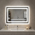 Sweetcrispy 24"x36" Smart Anti-Fog LED Bathroom Mirror with Lights and Front Light & Backlit, 3 Color Temperatures, Dimmable, Memory Function, Rectangle Modern Vanity Mirror