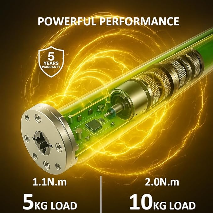 Remote Control Roller Shade Motor for 1.5" (38mm) Tube, DIY Motorized Blind Motor Kit, High Torque Electric Tubular Motor for Roller/Zebra Shades, RF433 Control (1.1 Torque for 28rpm)
