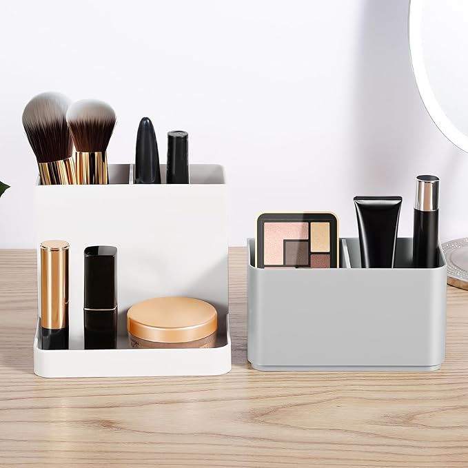 Poeland Desktop Storage Organizer, Pen and Pencil Cases Boxes, Pen or Pencil Holder Box Container for Desk, Office Supplies, Vanity Table