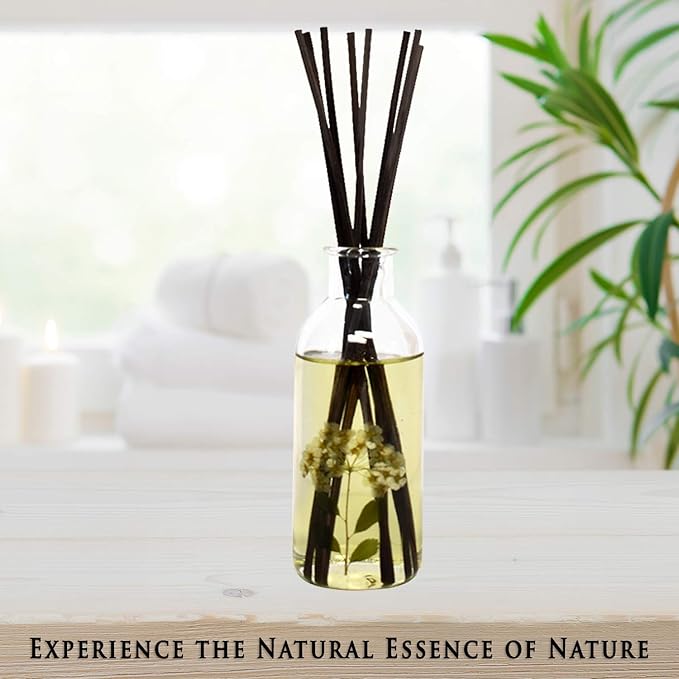 Urban Naturals Spring Blooms Scented Reed Diffuser Oil Set | Real Flowers in the Bottle! Bulgarian Rose, Egyptian Jasmine, Blue Orchid, Lily of the Valley, Amber | Great Idea