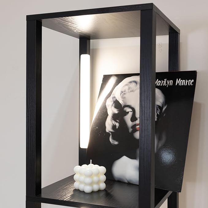 FENLO LED Floor Lamp with Shelves - Full Color Temperature Control, Adjustable Brightness and Long Lasting Integrated LED