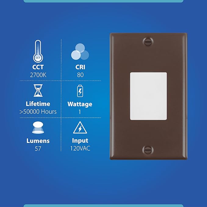 NICOR Lighting STP2 Frosted Oil-Rubbed Bronze LED Step Light (STP2F120OB)